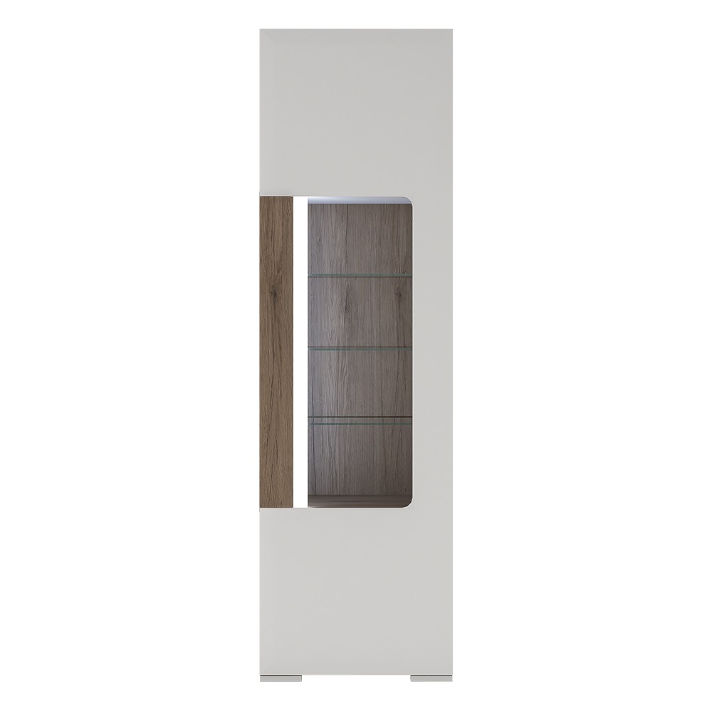 Ftg Toronto Tall Narrow Glazed Display Cabinet With Internal