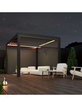 SkyLUX Pergola 4m x 3m Rectangluar Pergola With LED Lighting